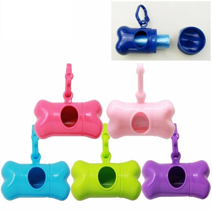 DISPENSER CANE CONTENITORE CON 15 SACCHETTI IGIENICI CANE PORTA FECI