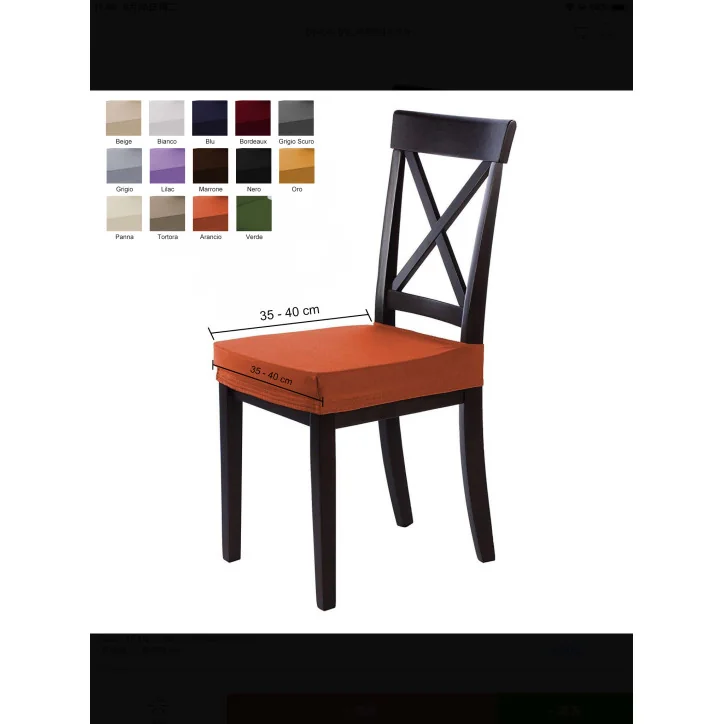 Coprisedia Base Antimacchia 2 pezzi Elasticizzato Vesti sedia Tinta unita