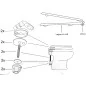 Tavoletta wc universale Copriwater in Legno, Coprivaso colorata con accessori Cerniere viti anello
