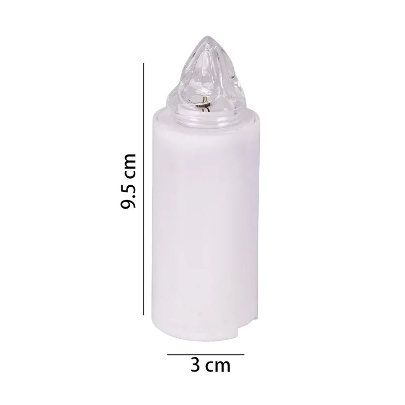 Lumino Elettrico a Led Stilo Pacis, Durata 365 Giorni, Bianco con Luce Intermittente, 9.5xø3 cm