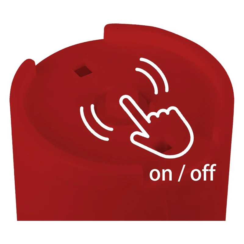 Lumino Elettrico a Led Stilo Pacis, Durata 365 Giorni, Rosso con Luce Intermittente, 9.5xø3 cm