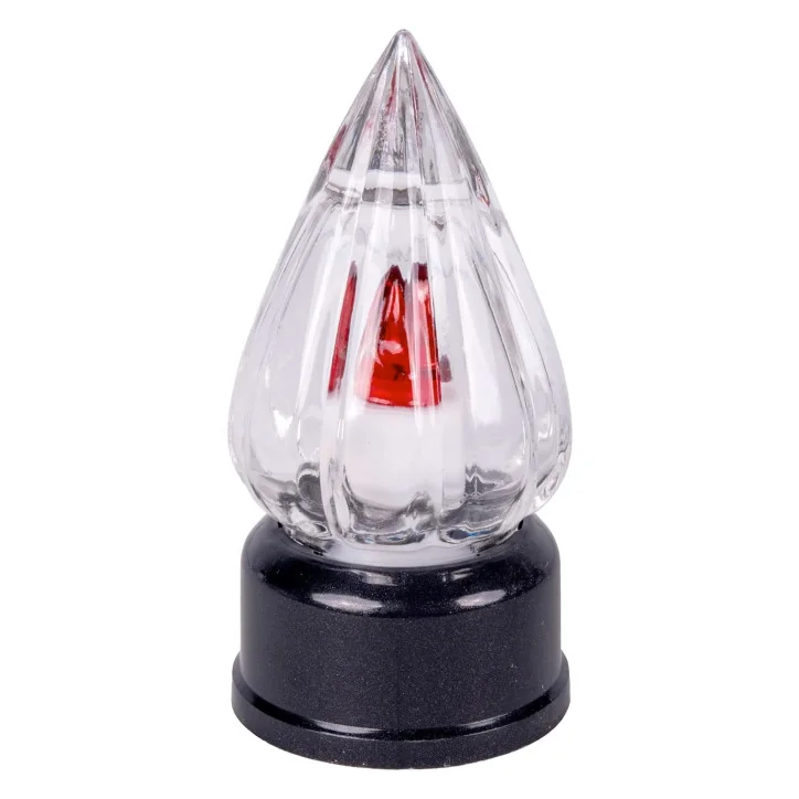 Lumini Cimitero a Batteria LED Stilo Pacis - Candele Elettriche Bianco/Rosso