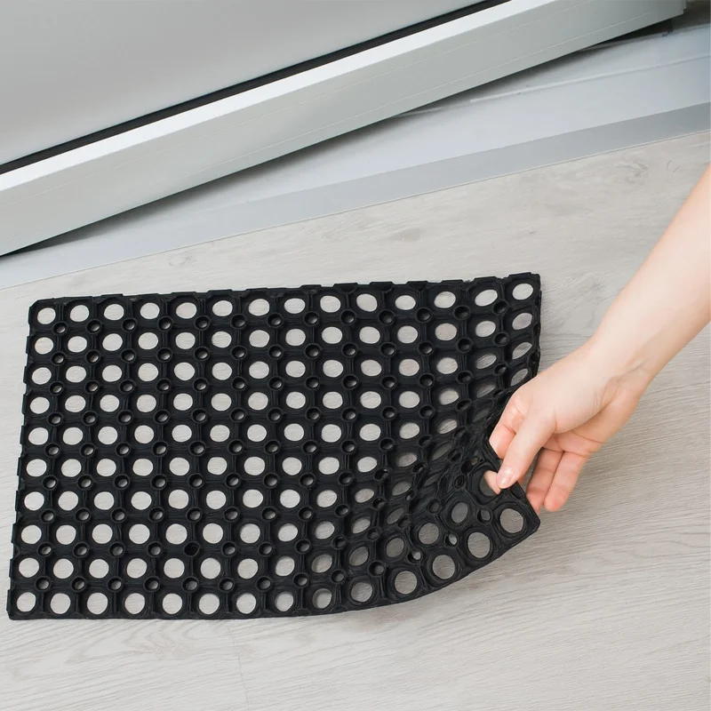 Zerbino Ingresso Esterno Antiscivolo e Impermeabile in Gomma 100% - Tappeto ingresso esterno 1.6cm di spesso