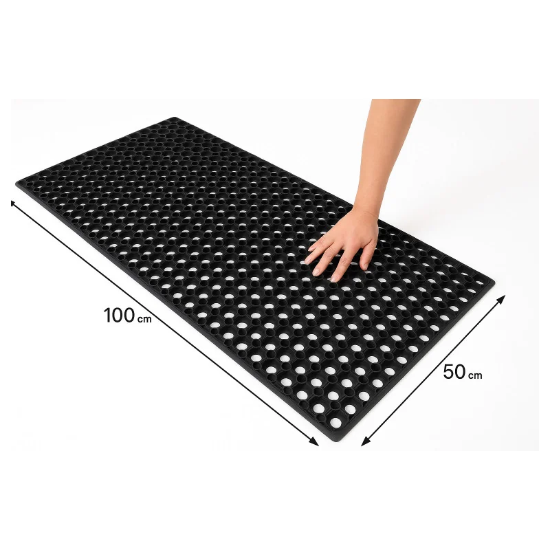 Zerbino Ingresso Esterno Antiscivolo e Impermeabile in Gomma 100% - Tappeto ingresso esterno 1.6cm di spesso