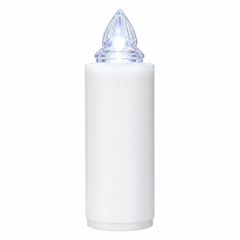 Lumino Elettrico a Led Stilo Pacis, Durata 365 Giorni, Bianco con Luce Intermittente, 9.5xø3 cm