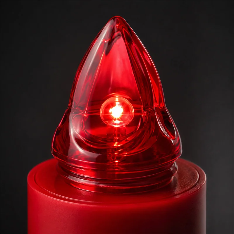Lumino Elettrico a Led Stilo Pacis, Durata 365 Giorni, Rosso con Luce Intermittente, 9.5xø3 cm