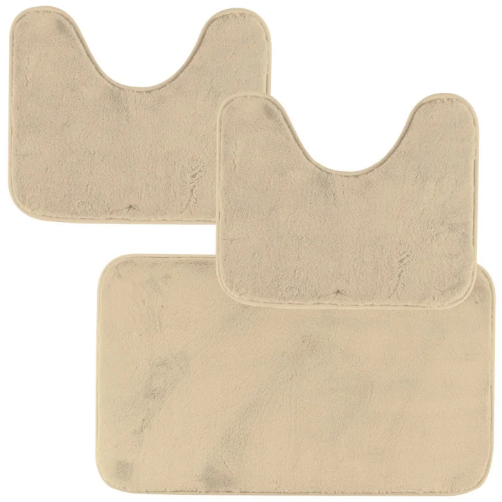 Tappeto bagno Antiscivolo, Set tappeti assorbente, Vasca Doccia, Set 3 pezzi Fur